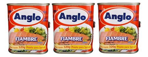 Kit 3 Fiambre Carne Condimentos Selecionados Lata Anglo