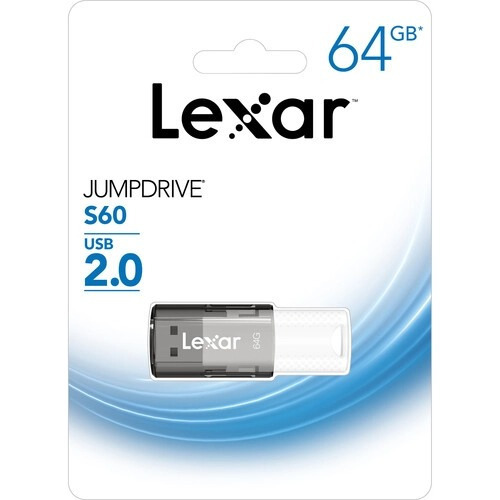 Imagen 4 de 5 de Pendrive Lexar 64gb Jumpdrive S60 Usb 2.0 Color Blanco Con Gris