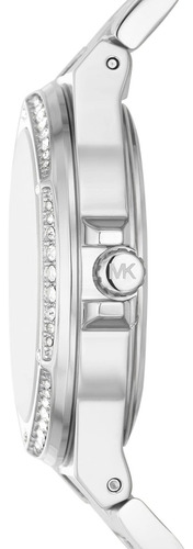 Reloj Michael Kors Lennox Plateado Con Cristales Para Dama