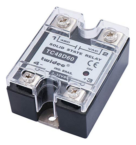 /output Single Phase Ssr Solid State Relay 60a 3-32v Dc...
