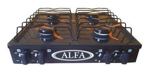 Parrilla Para Gas 4 Quemadores Alfa Acero Inoxidable