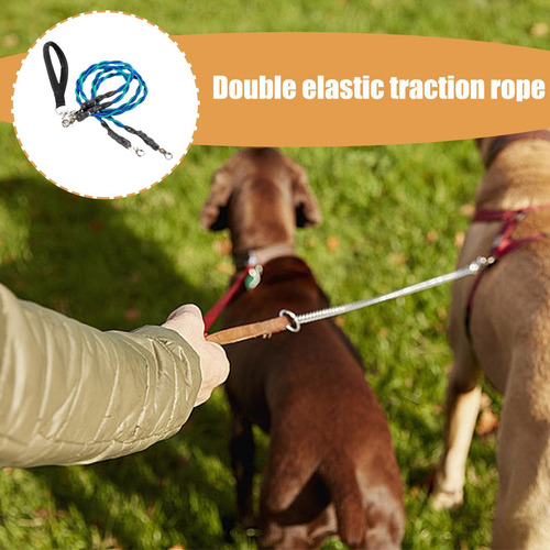 Cuerdas Para Perros Correas Elásticas Doble Cuerda Accesorio