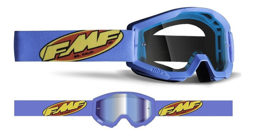 Óculos 100% Fmf Powercore Azul Lente Transparente