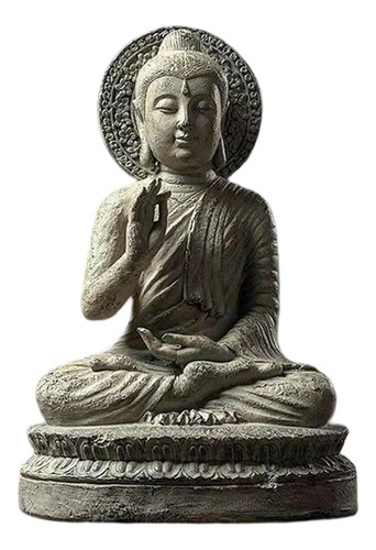 Estatuilla Decorativa De Estatua De Buda Con Base Corta