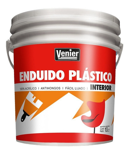 Enduido Interior Plastico Venier X 10 Kg Uso Interiores