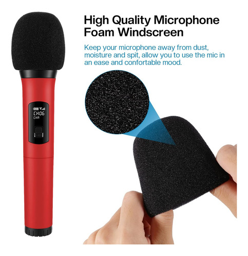 Sistema De Micrófono Inalámbrico Dual Uhf Inalámbrico Para K