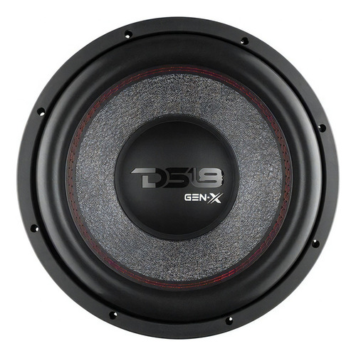 Subwoofers Ds18 De 900watts Gen-x124d Doble Bobina Potente Color Negro Con Rojo