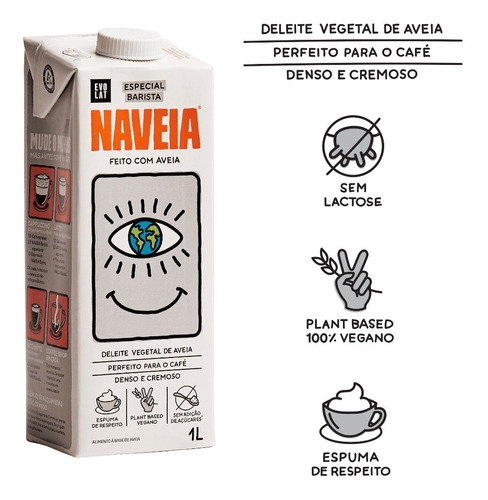 Bebida à Base de Aveia Barista Naveia Caixa 1l