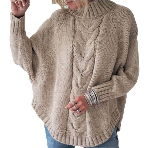 Suéter Holgado Para Mujer De Color Liso