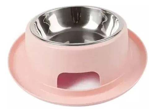 Comedero Plato Perros Gatos Acero Inoxidable Antivuelco 22cm