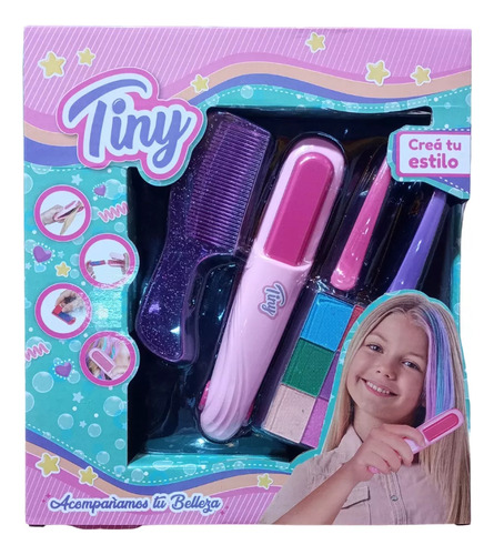 Aplicador Pinta Pelo Tiny + Broches + Peine + 6 Colores