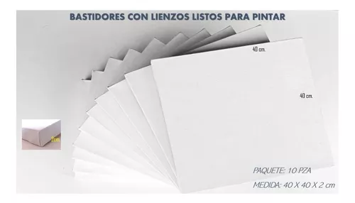 Bastidores entelados para pintar de 36 x 48 pulgadas, paquete de 2  unidades, lienzo en blanco 100 % algodón de 10 onzas con triple imprimación  sin