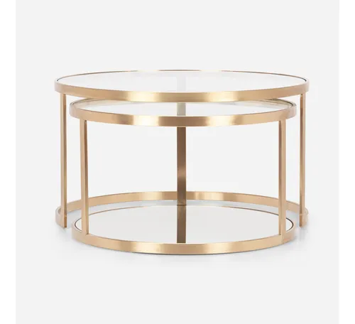 Mesa Centro Alders Metal Vidrio