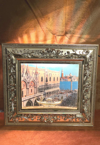 Cuadro Italia Venecia Con Luz Y Relieve Adorno