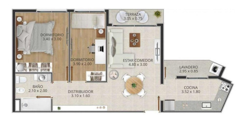 Imagen 4 de 4 de Divino Apartamento Agraciada & Tapes