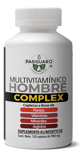 Multivitaminico Hombre Complex 120 Capletas De 1200 Mg Sabor Sin sabor