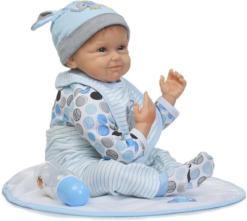 Imagen 4 de 8 de Npk Realista Muñecas Renacidas Bebé Niño Suave Vinilo ...