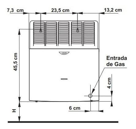 Imagen 3 de 5 de Calefactor A Gas Eskabe Miniconvex 5000kcal S21 Mx5 Digiya