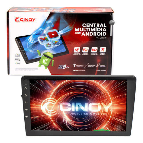 Central Multimidia Com Android 13 Cinoy 9 Polegadas