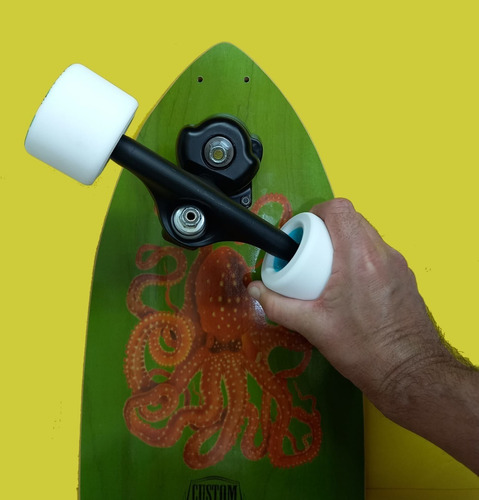 Imagem 3 de 4 de Simulador Surf Customskates Trucks Merak Rodas Face 65mm