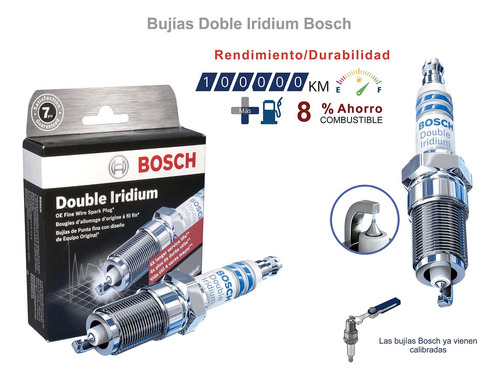 Bujía Bosch Doble Iridium Hr7nii33x Buick Enclave 3.6 2012
