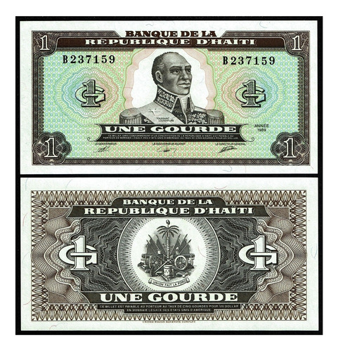 Grr-billete De Haití 1 Gourde 1993 - T. Louverture