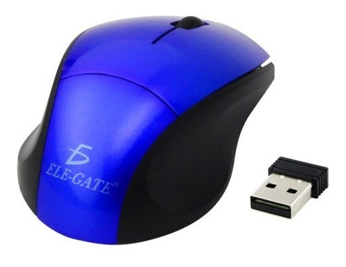 Mini Mouse Inalámbrico Óptico Para Laptop Color Azul Ele-Gate
