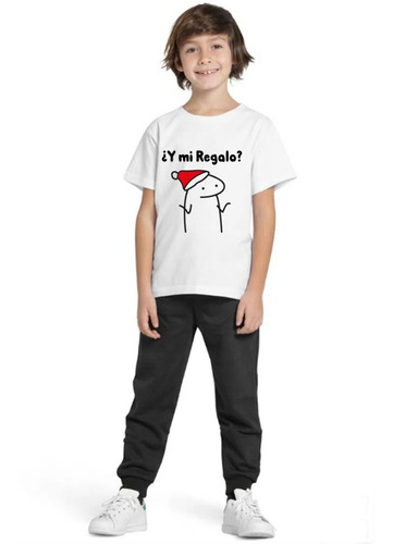 Playera Niños ¿y Mi Regalo? Santa Claus / Navidad