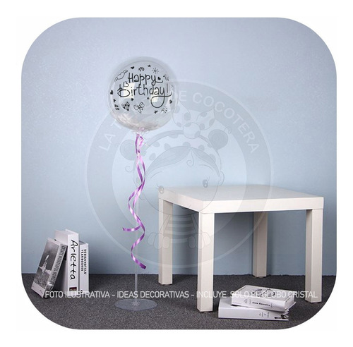 X 50 Globo Burbuja Bobo Cristal 40 Cm Transparente Sin Led Transparente
