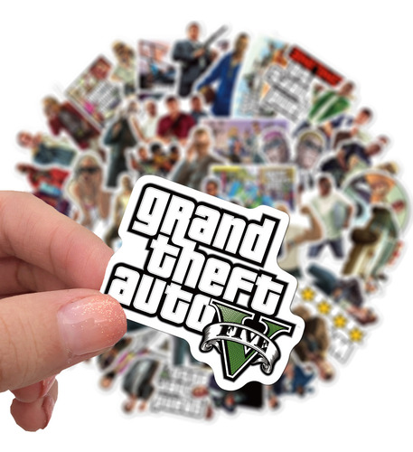 Pegatinas Gta5 Para Juegos De Acción De 10/30/50 Piezas Peg