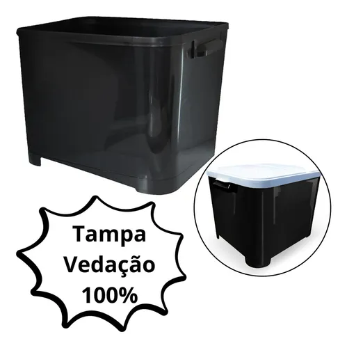 Contenedor de pienso plano grande de 15 kg con tapa de sellado