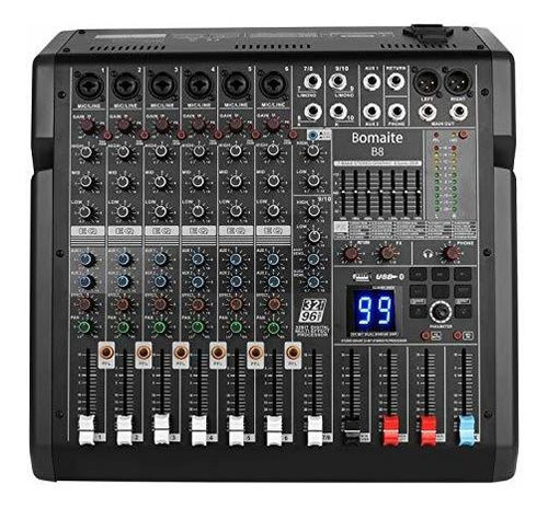 Bomaite B8 Consola Mezcladora Bluetooth Profesional De 8 Can