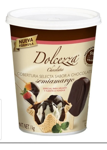 Dolcezza Cobertura De Chocolate Semiamargo 1k