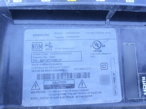 Tarjeta Fuente Samsung Un55k6500af (bn44-00871a) (247) (Usado)