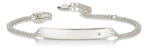 Pulsera De Identidad En Blanco De Plata De Ley De Molly B Lo