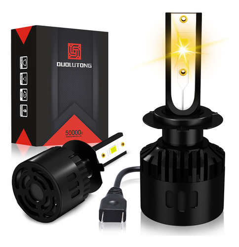 Kit De Faros Led H4 H1 H7 H11 9005 9006 Luz Amarilla 3000k