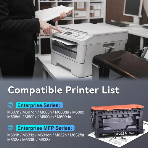 Toner Alternativo ( X1 ) Negro My 37a Cf237a M607 M607n M607dn M608 M608n M608dn M608x M609 M609dn Mfp M631 M632 M633
