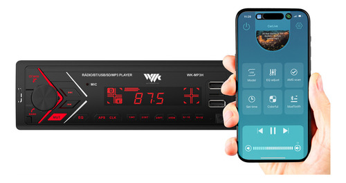 Som Automotivo Bt Usb Sd Card Rádio Fm App Iluminação 7cor H
