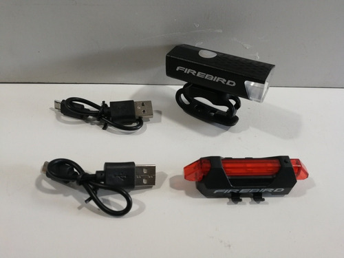 Luz Destellador Kit Para Bici Fire Bird Recargable Usb