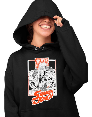 Sudadera Negra Shaman King Otaku Mod Anime 25