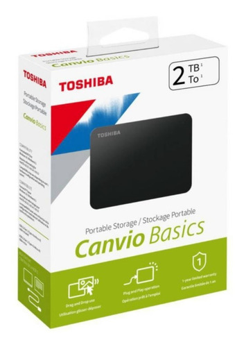 Disco Duro Externo 2 Tb Toshiba Canvio Basics Usb 3.0