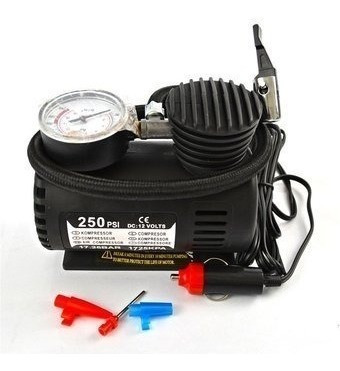 Imagen 5 de 8 de Mini Compresor 12v 300psi Inflador Con Medidor De Presion