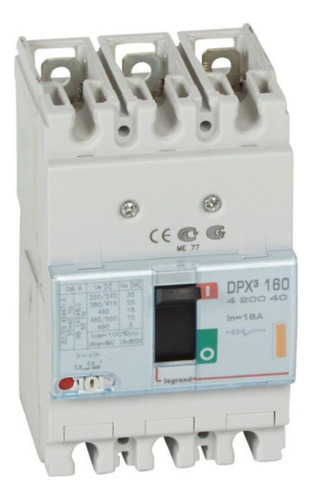 Interruptor Automatico 3p 80a De 25ka Ref 420044 Legrand