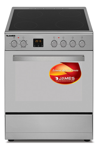 Cocina Electrica Blanca James 4 Horn Inox Vitroceramica Conv