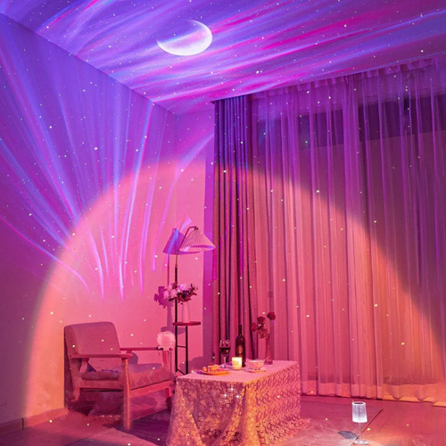 Proyector Luces Nocturnas Aurora Boreal Con Música Amazon
