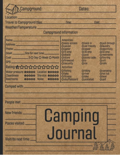 Book : Camping Journal Family Rv Travel Logbook / Memory...