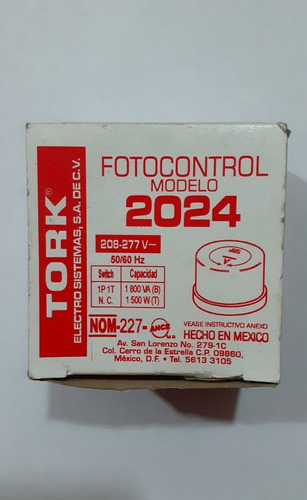 Fotocelda Tork Modelo 2024 ,220 V Fotocontrol