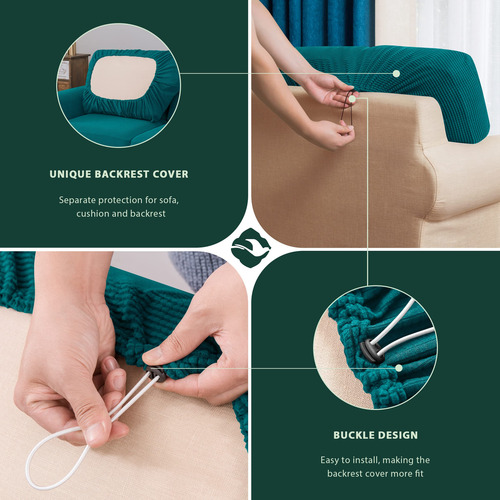 Funda De Sofá Chun Yi De 3 Plazas, Elástica, 7 Piezas