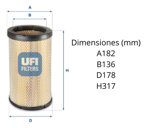 Filtro Ufi 27.425.00 = Rs3509 P532474 Af25132m 46477