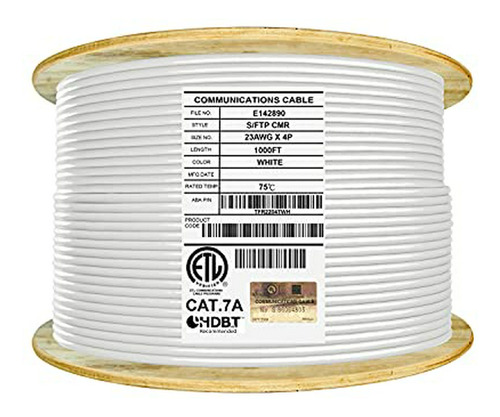 Cable Ethernet Elite Cat7a Cmr 1000ft, S/ftp 23awg, Cobre Pu